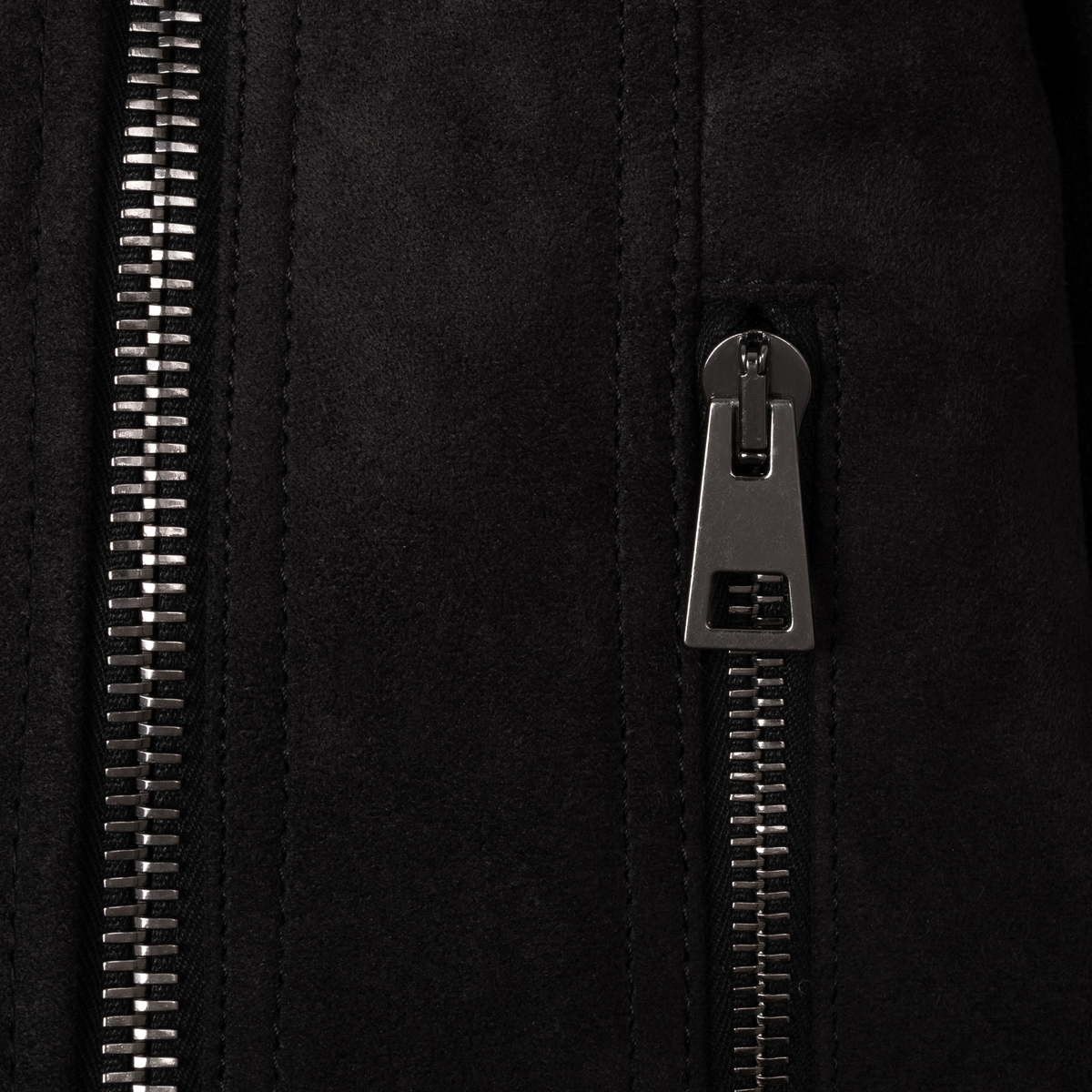 Biker Jacket "Rockstar" with Suede Leather Alternative and Patches