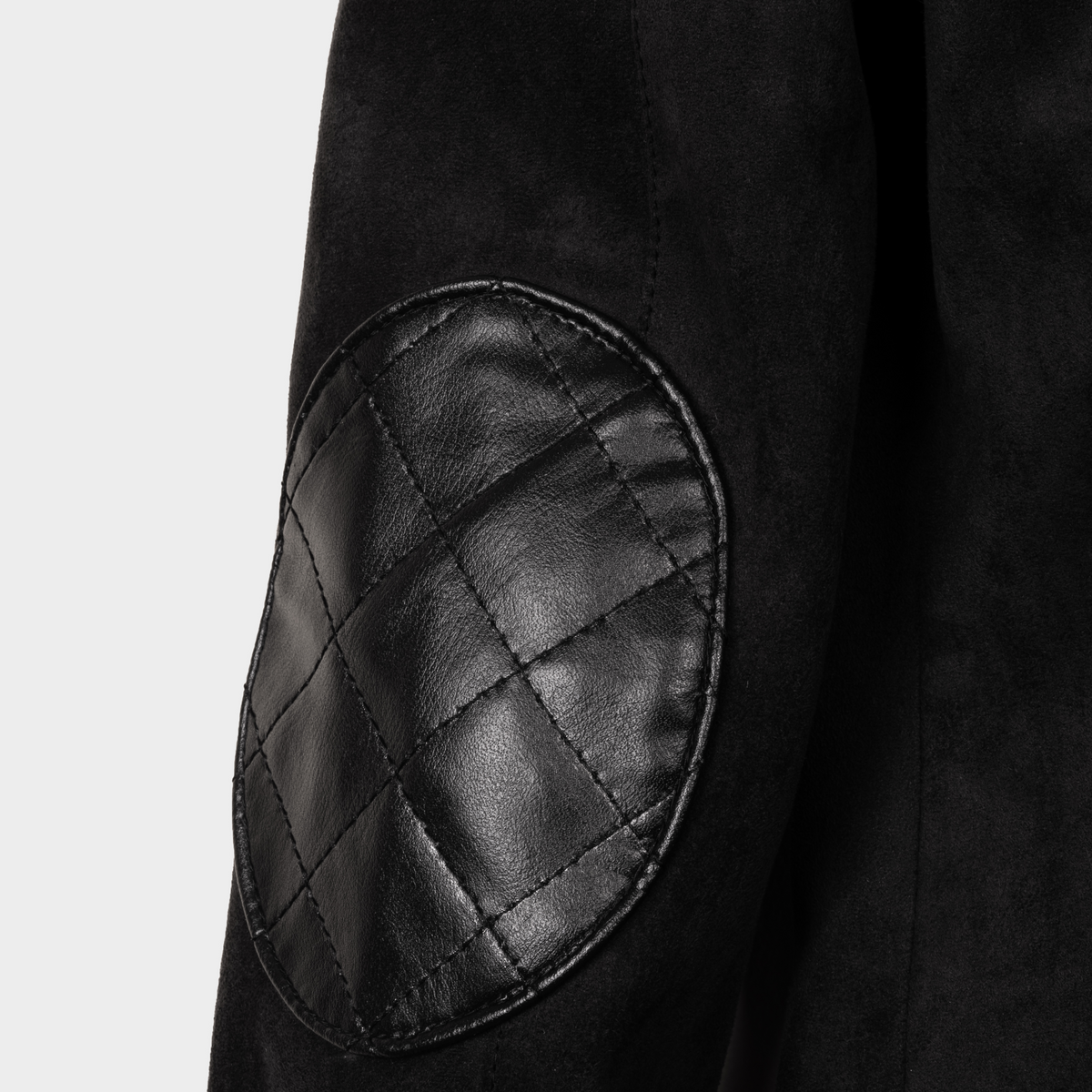 Biker Jacket "Rockstar" with Suede Leather Alternative and Patches