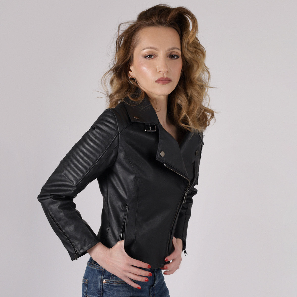 Biker Jacket "Rebel" with Leather Alternative Appleskin™