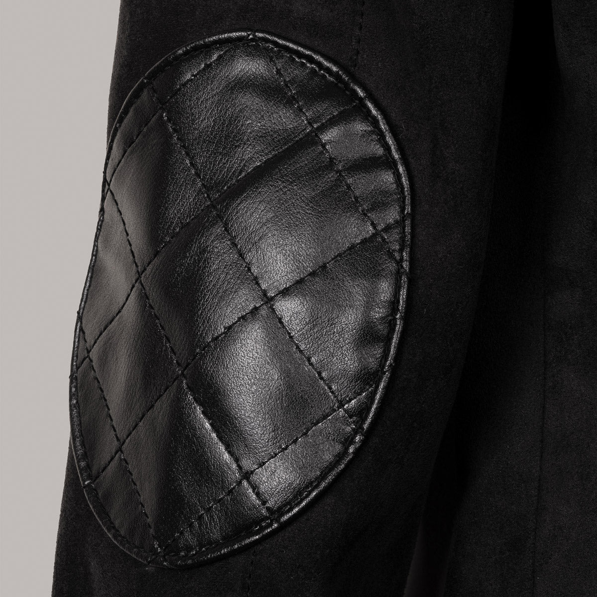 Biker Jacket "Rockstar" with Suede Leather Alternative and Patches