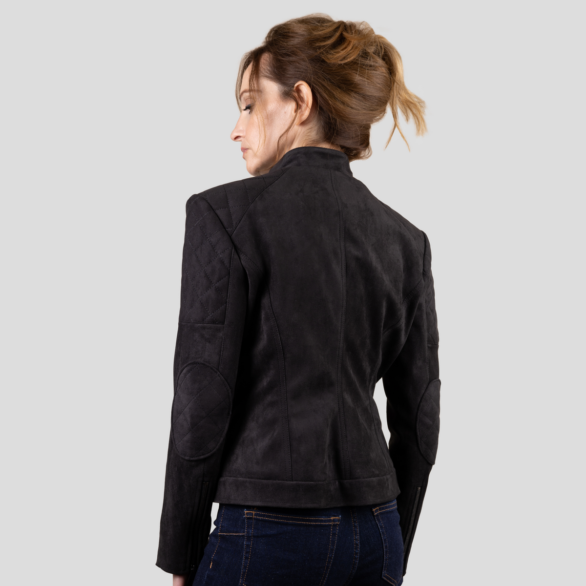 Biker Jacket "Diva" with Suede Leather Alternative